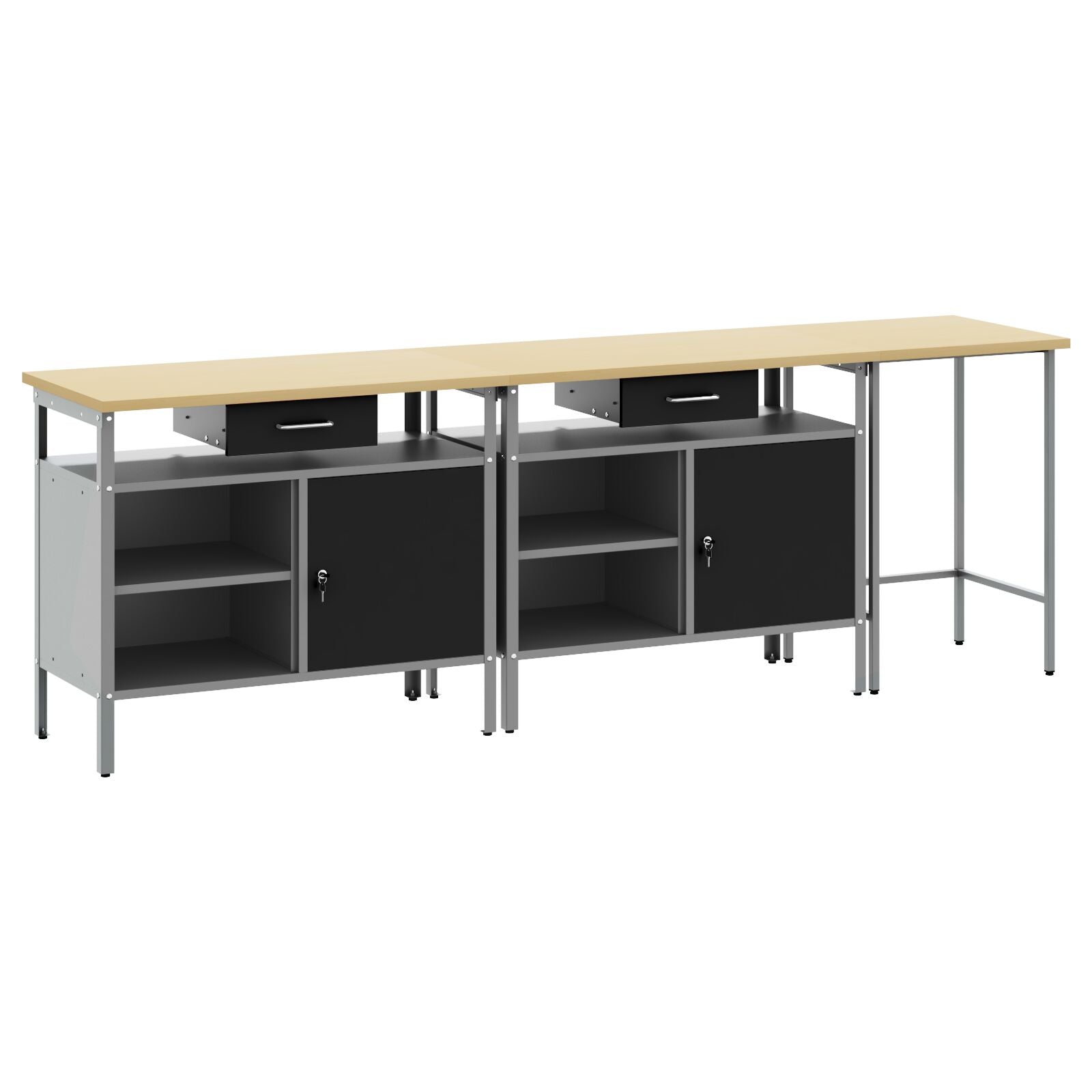 Set Di Panchine Da Lavoro In Acciaio Rosso Rosso