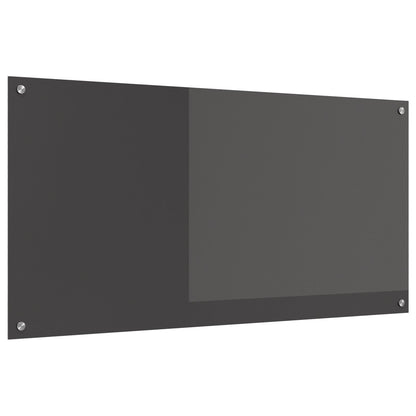 Rivestimento Per Cucina Grigio Scuro 120X60X0,6 Cm In Vetro Temperato