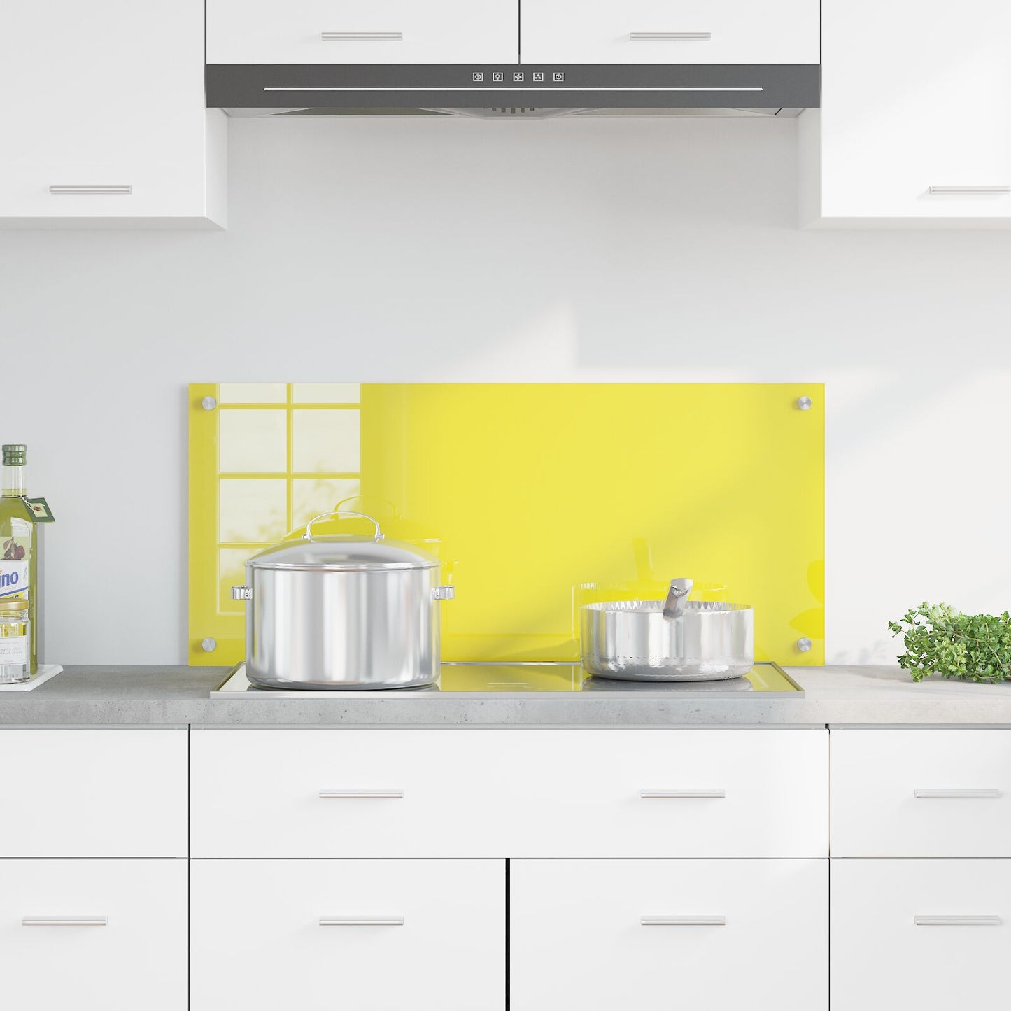 Schienale Cucina Giallo 90X40X0,6 Cm Vetro Temperato
