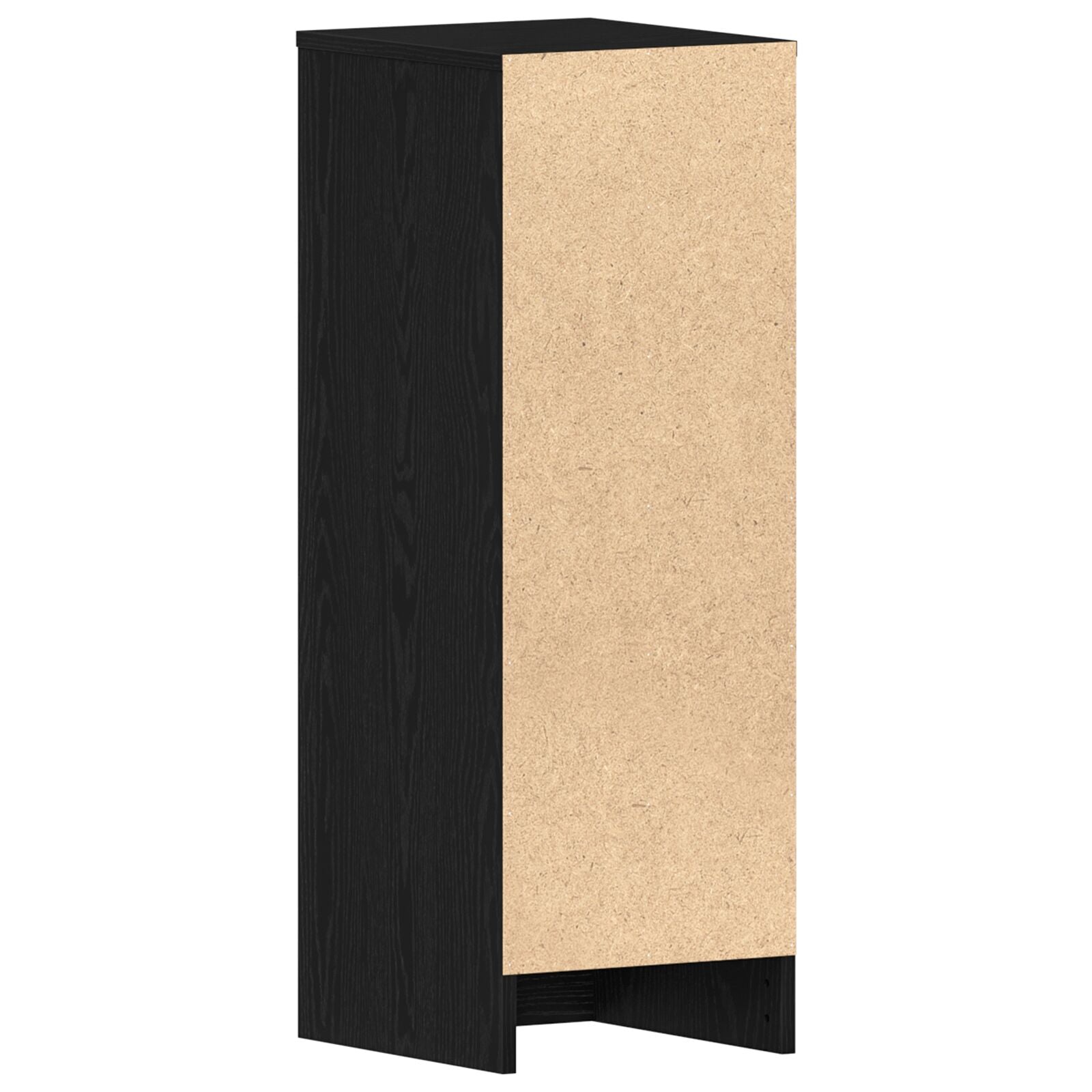Mobile Per Scarpe  Nero Rovere 31,5X35X90 Cm In Legno Ingenerizzato