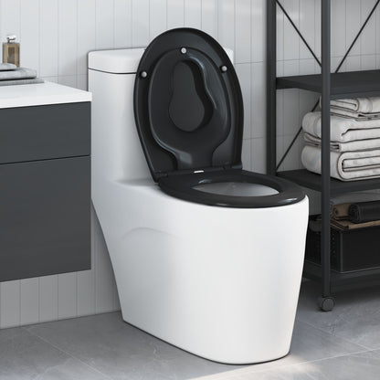 Sedile Per Toilette Familiare Con Sedile Per Bambini Sgancio Rapido In Duroplast