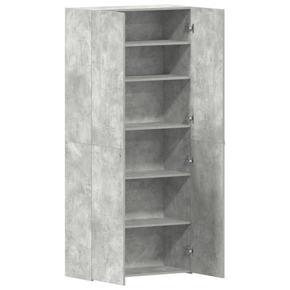 Armadio Scarpe  Grigio Cemento Legno Ingegnerizzato Armadio Scarpe