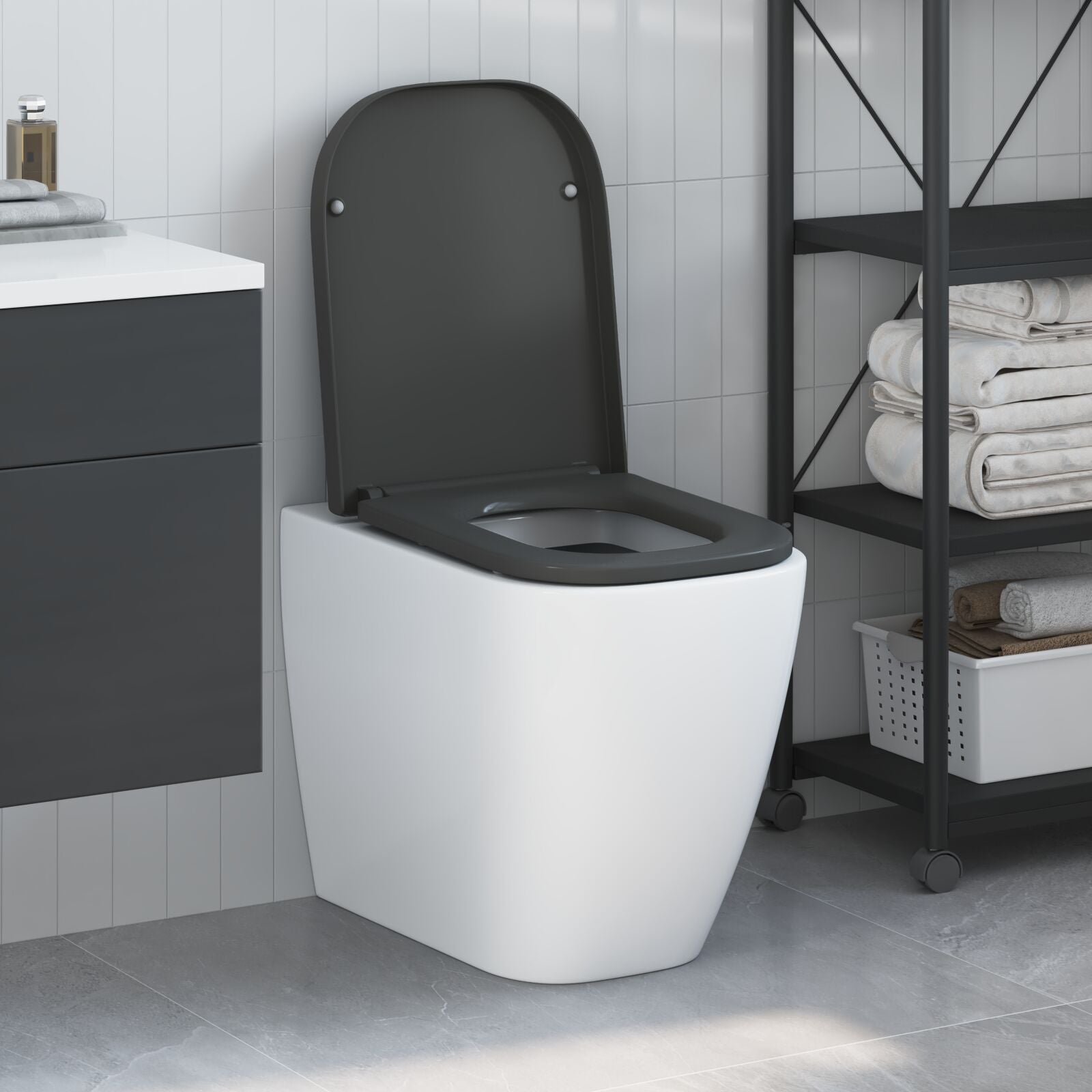 Sedile Del Wc A Rilascio Rapido Con Chiusura Morbida In Duroplast