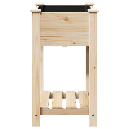 Vaso Da Giardino  Con Ripiano 45X45X76 Cm In Legno Massello Di Abete