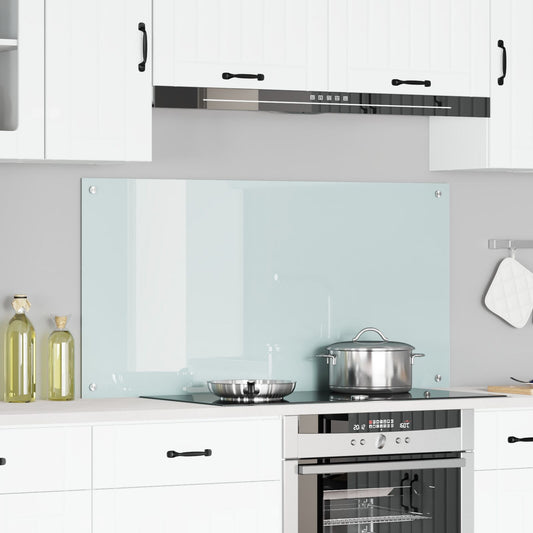 Schienale Cucina Bianco 120X60X0,6 Cm In Vetro Temperato