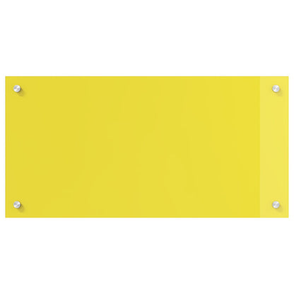 Schienale Da Cucina Giallo 80X40X0,6 Cm In Vetro Temperato