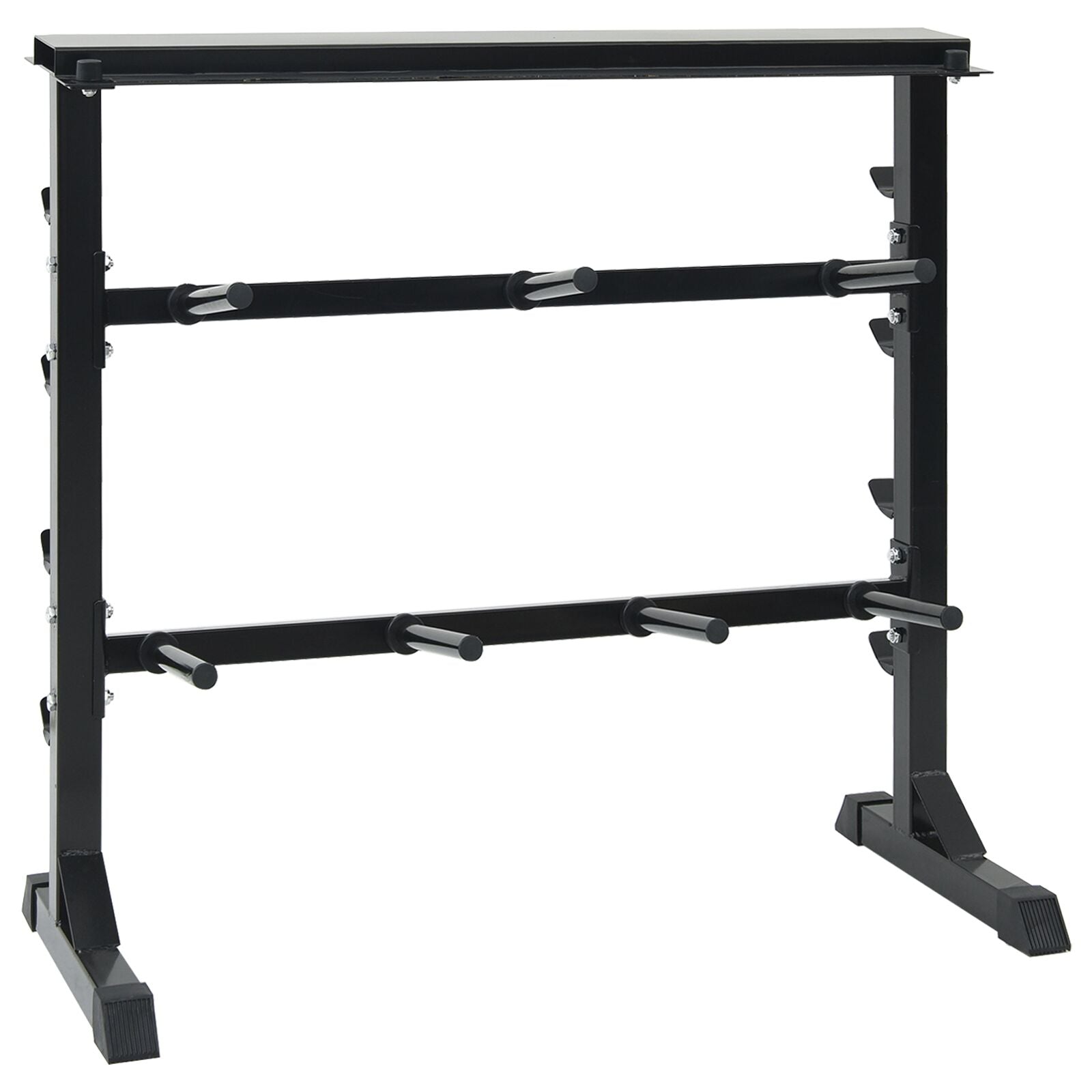 Porta Manubri  Con 7 Supporti E 8 Ganci 300 Kg Acciaio