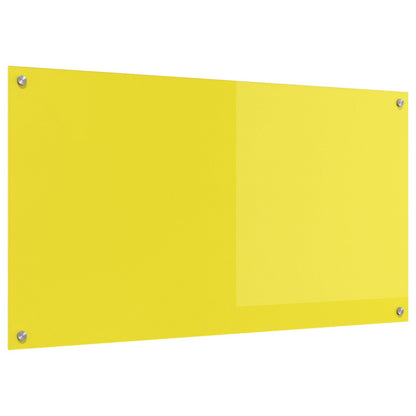 Schienale Cucina Giallo 110X60X0,6 Cm In Vetro Temperato