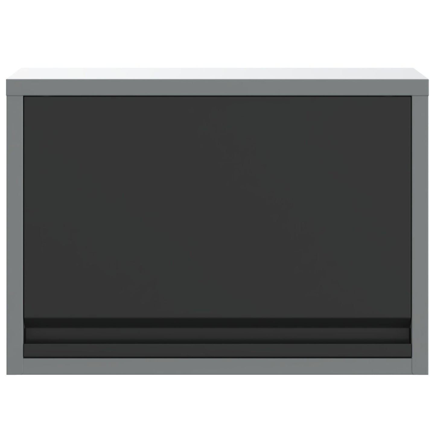 Mobiletto Da Parete  Con Porta A Sollevamento A Gas, Nero 50X25X35 Cm