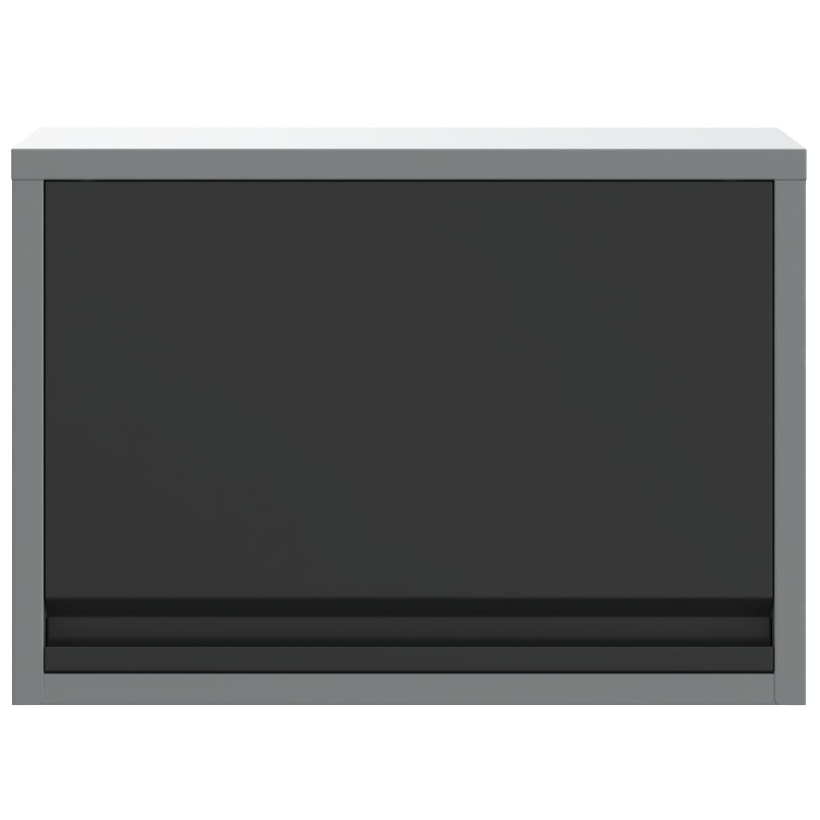 Mobiletto Da Parete  Con Porta A Sollevamento A Gas, Nero 50X25X35 Cm