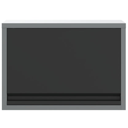 Mobiletto Da Parete  Con Porta A Sollevamento A Gas, Nero 50X25X35 Cm