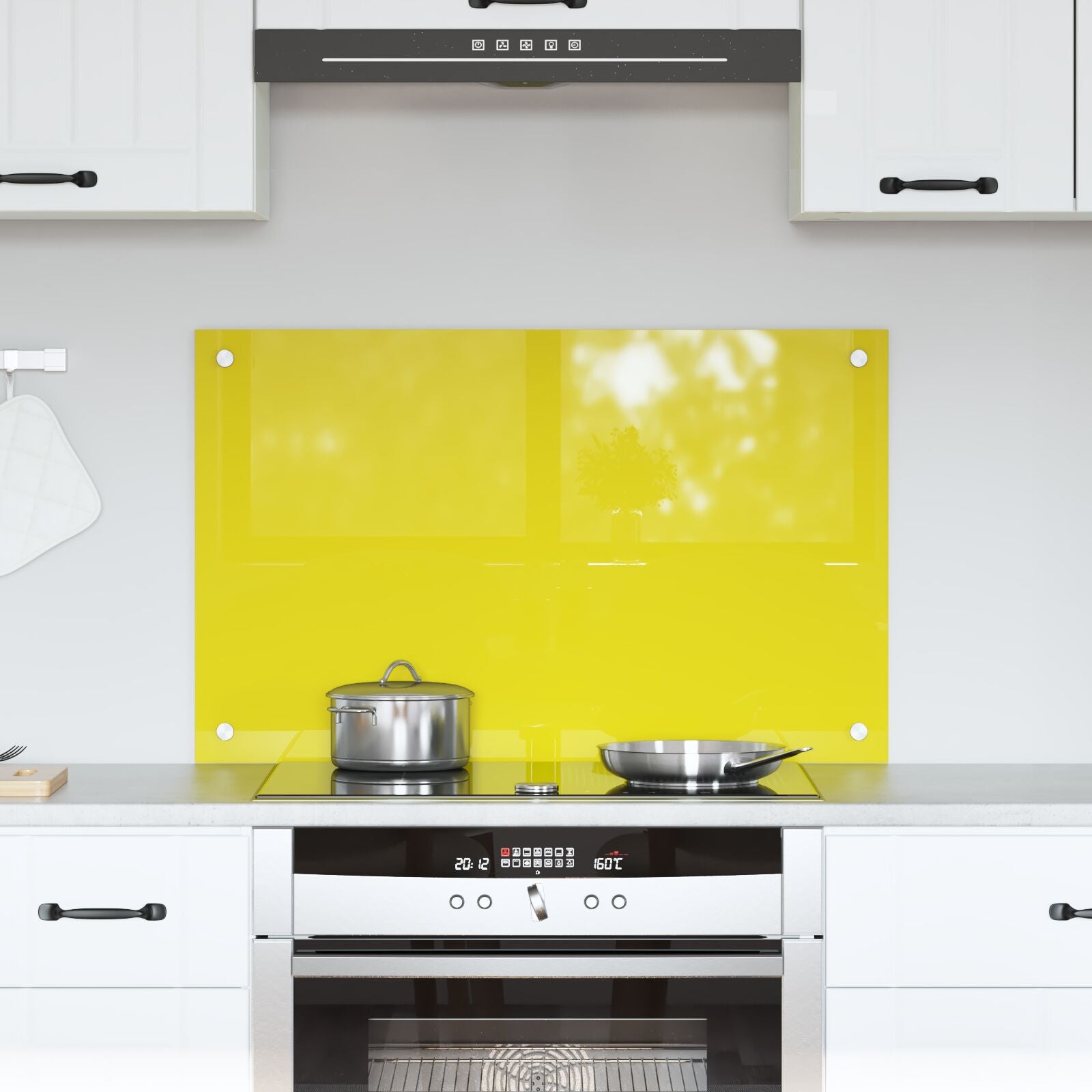 Schienale Cucina  Giallo 80X50X0,6 Cm Vetro Temperato