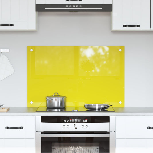 Schienale Cucina  Giallo 80X50X0,6 Cm Vetro Temperato