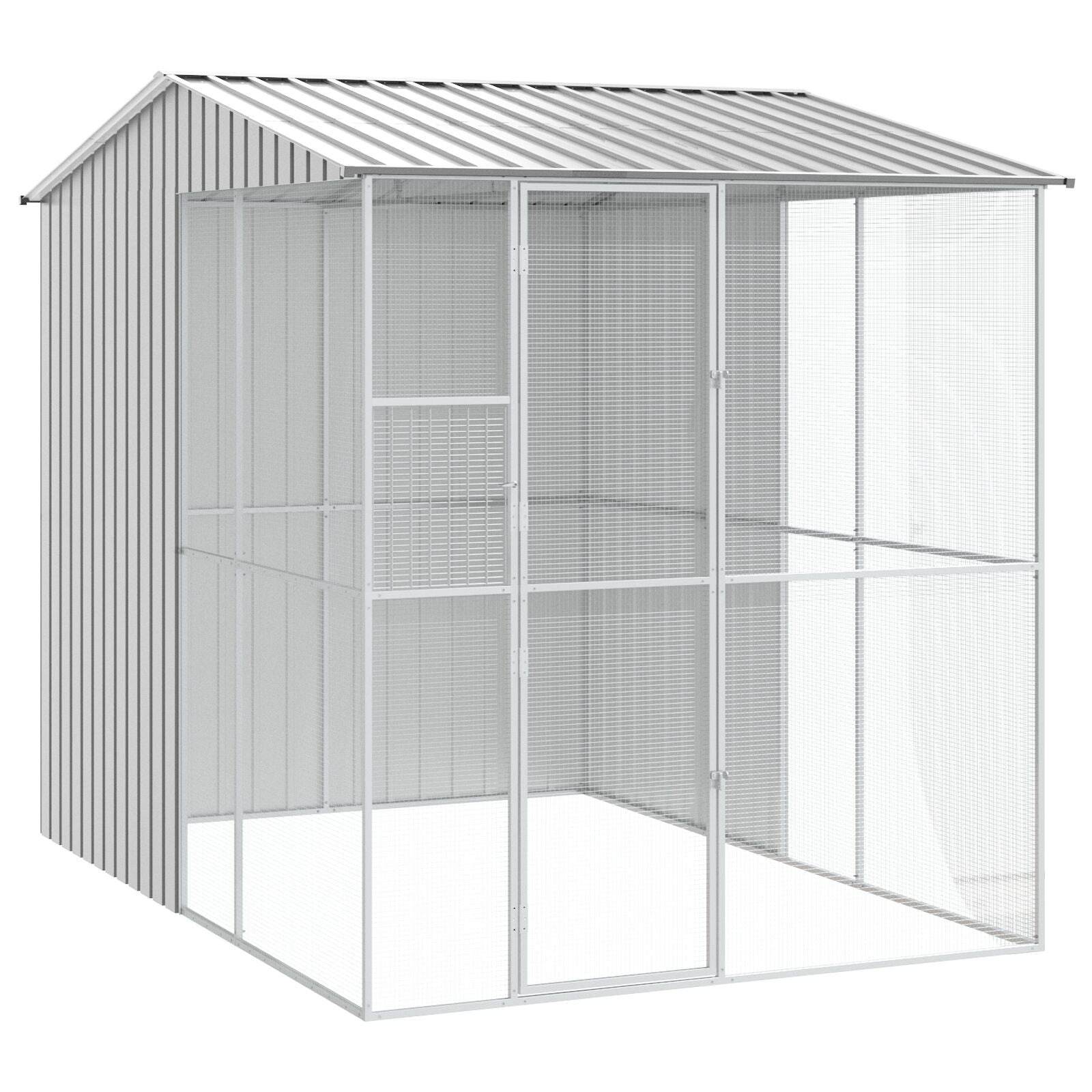 Voliera Per Uccelli  215X110X247 Cm In Acciaio