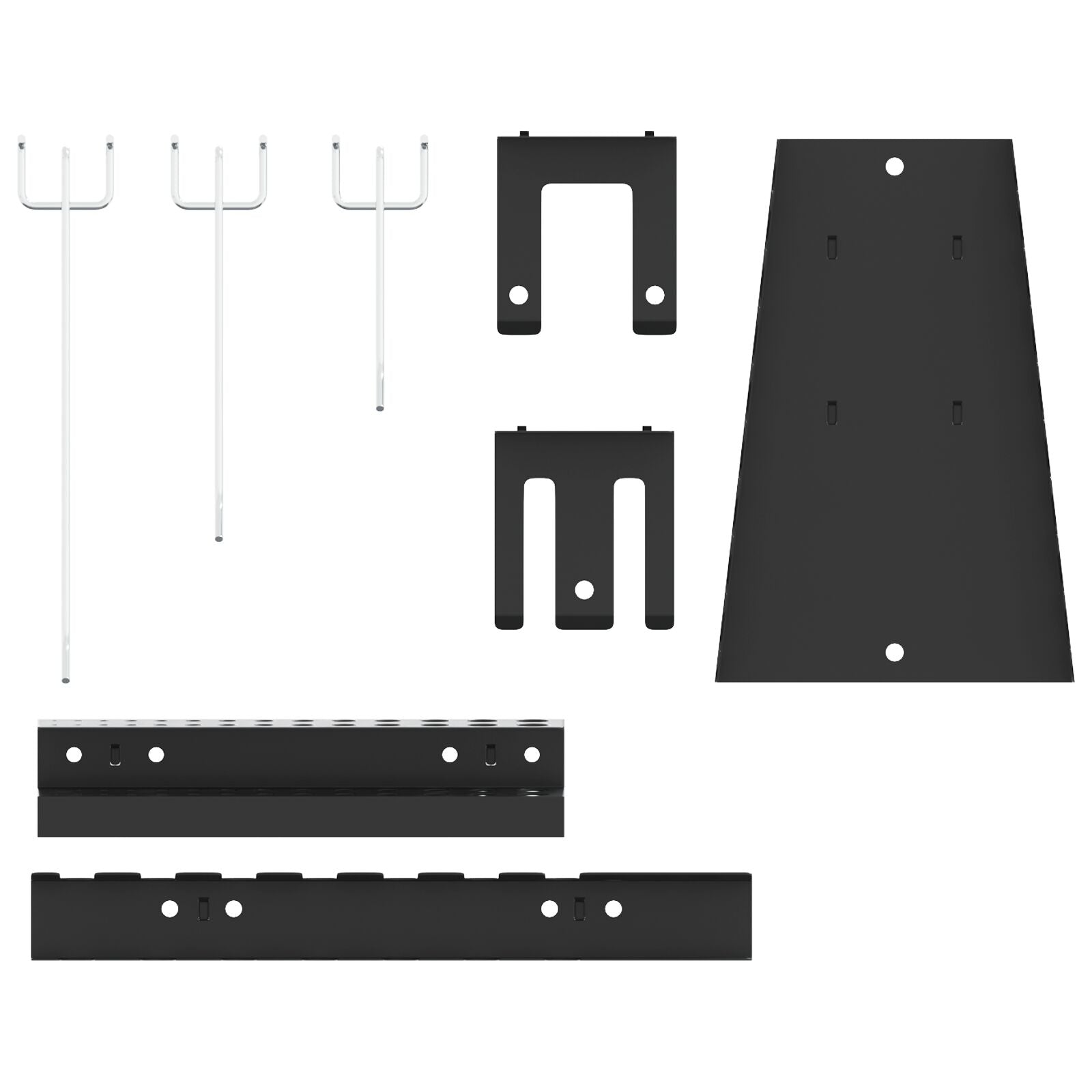 Pannelli Pegboard  2 Pezzi Con 8 Accessori Grigio 50X Acciaio