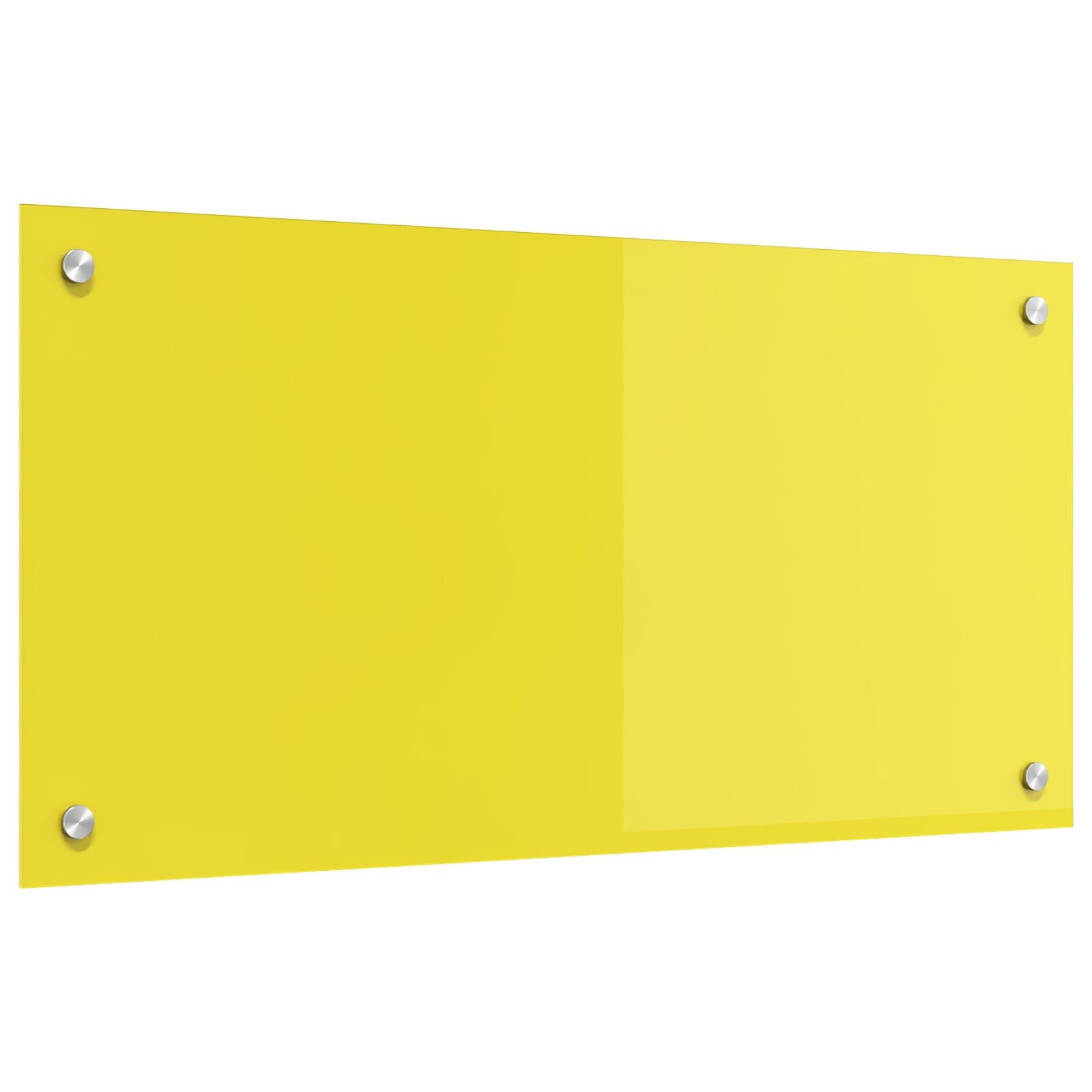 Schienale Da Cucina Giallo 80X40X0,6 Cm In Vetro Temperato