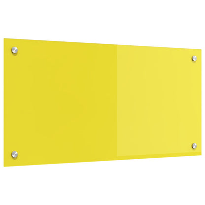 Schienale Da Cucina Giallo 80X40X0,6 Cm In Vetro Temperato