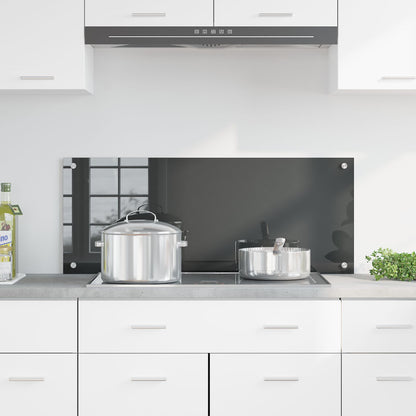 Schermo Da Cucina  Grigio Scuro 100X40X0,6 Cm Vetri Temperati