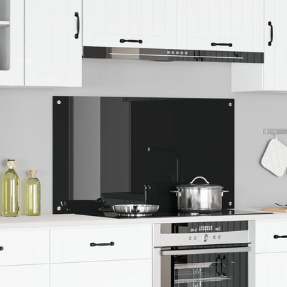 Schienale Cucina  Nero 110X60X0,6 Cm In Vetro Temperato