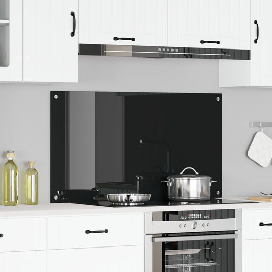 Schienale Cucina  Nero 110X60X0,6 Cm In Vetro Temperato
