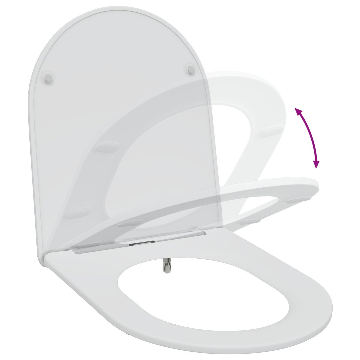 Sedile Per Toilette Con Chiusura Rapida E Soft Close In Duroplast Bianco