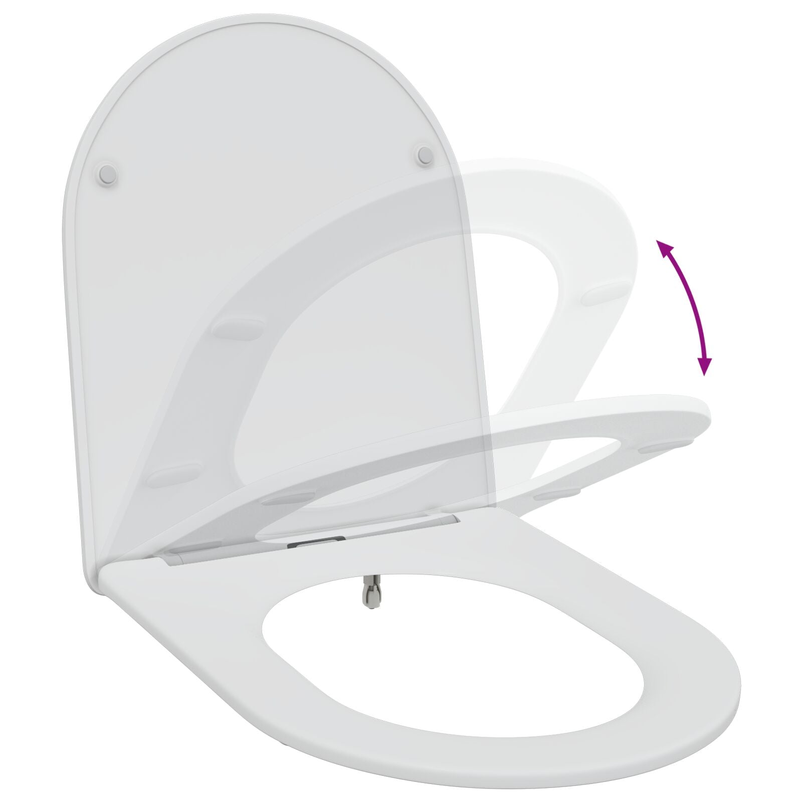 Sedile Per Toilette Con Chiusura Rapida E Soft Close In Duroplast Bianco