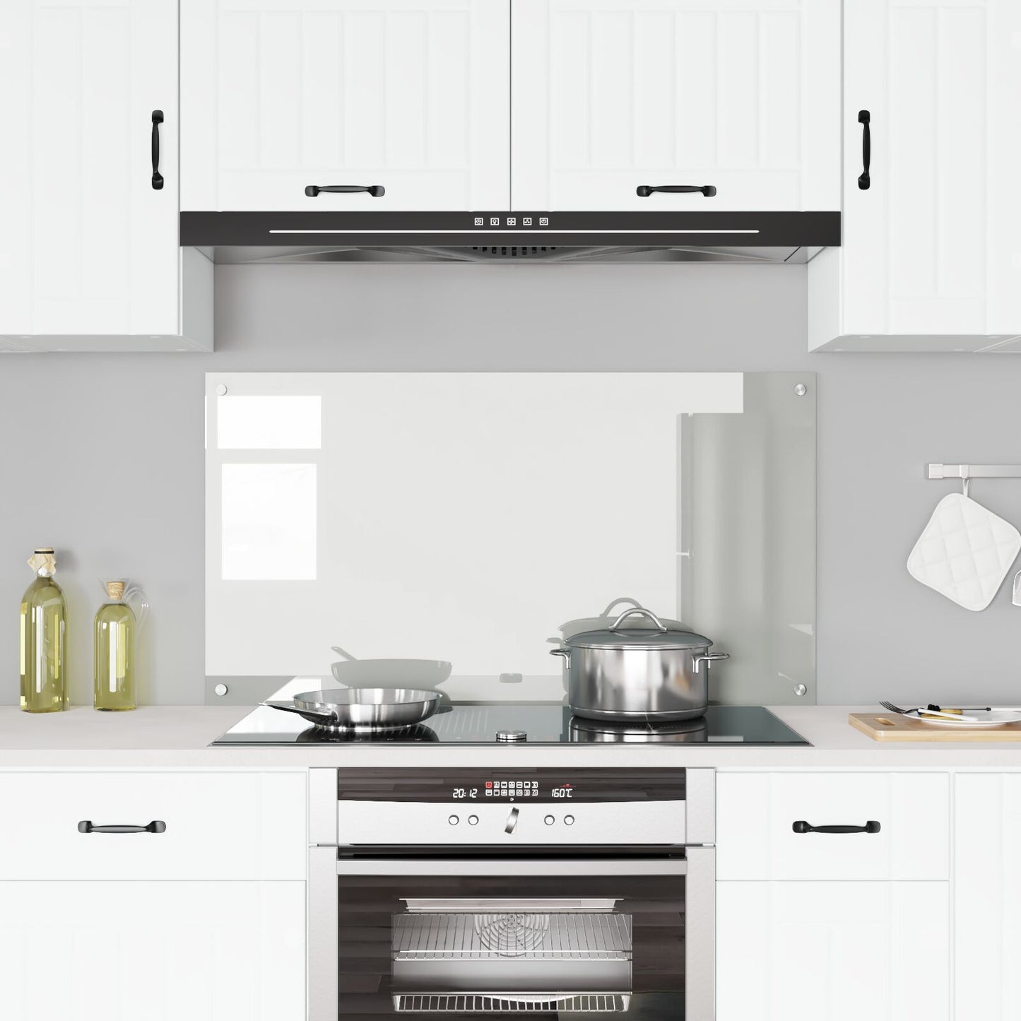 Schienale Cucina Trasparente 110X60X0,6 Cm In Vetro Temperato