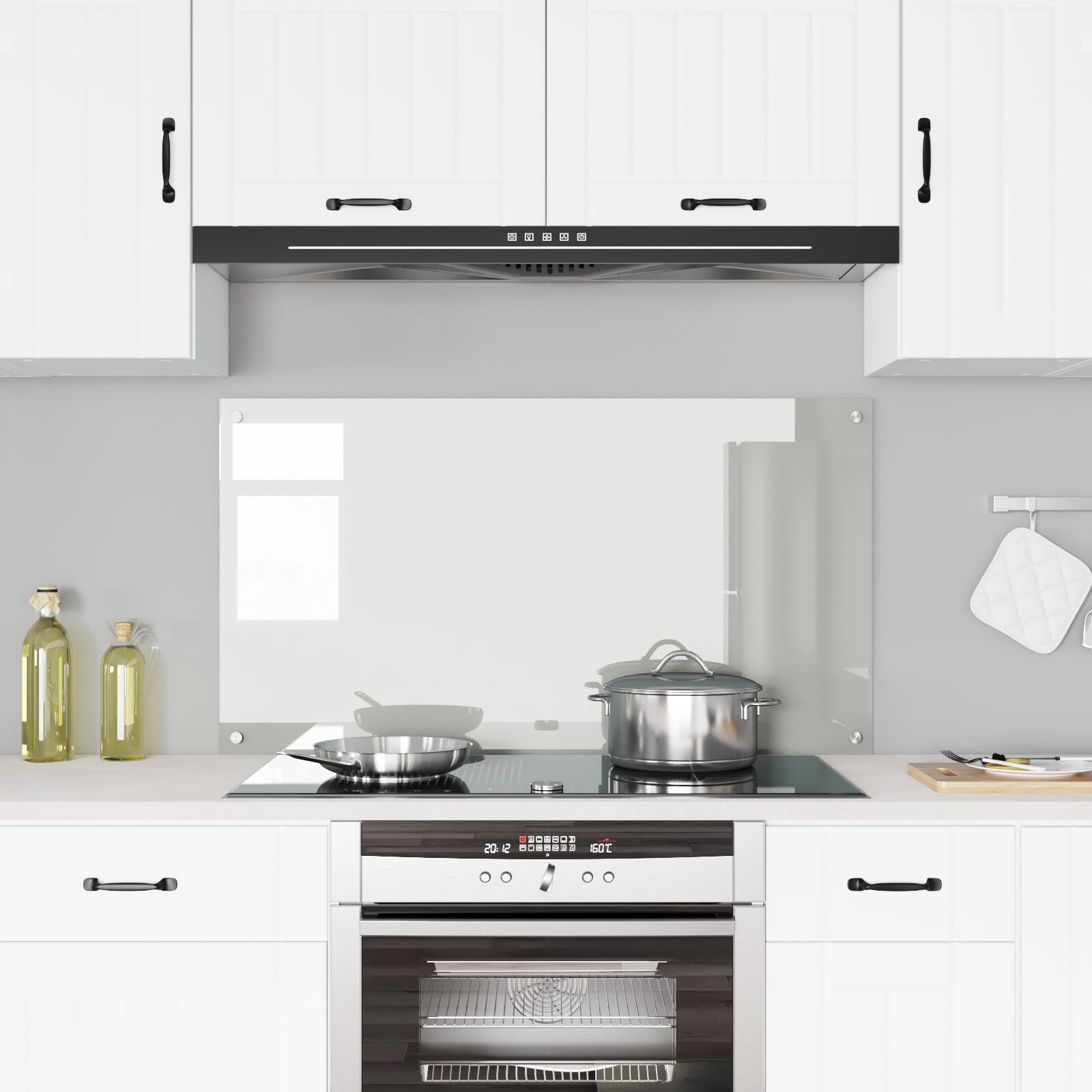 Schienale Cucina Trasparente 110X60X0,6 Cm In Vetro Temperato