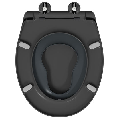 Sedile Per Toilette Familiare Con Sedile Per Bambini Sgancio Rapido In Duroplast