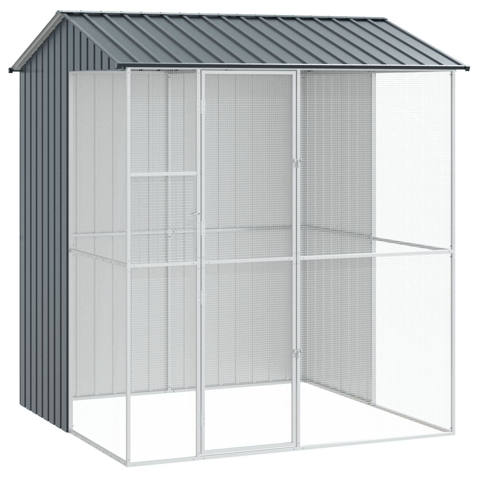 Voliera Per Uccelli  215X110X247 Cm In Acciaio