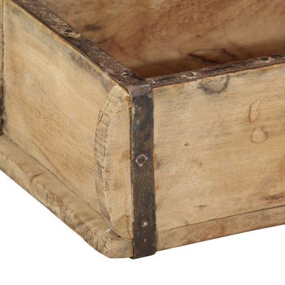 Vassoio 30X15X9 Cm Legno Massiccio Riciclato