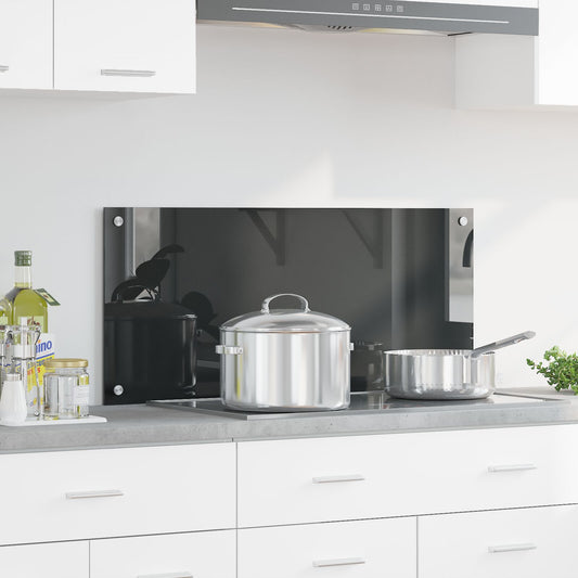 Schienale Per Cucina  Grigio Scuro 90X40X0,6 Cm In Vetro Temperato