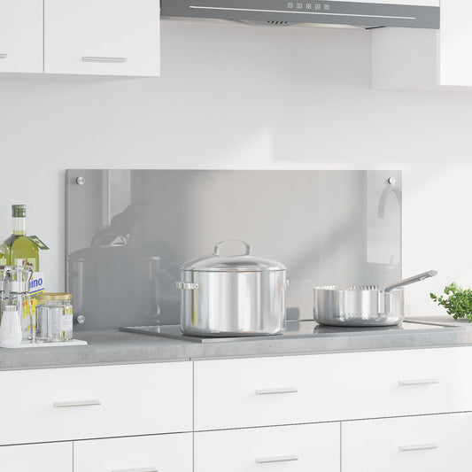Schienale Cucina Grigio Chiaro 100X40X0,6 Cm In Vetro Temperato -