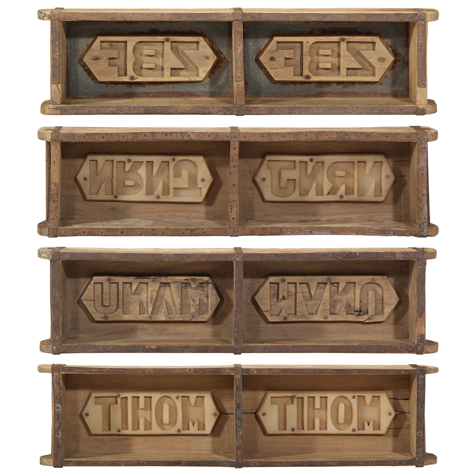 Vassoio 60,5X15X9 Cm In Legno Riciclato