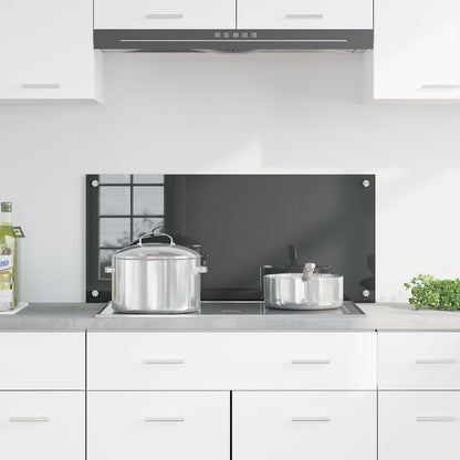 Schienale Per Cucina  Grigio Scuro 90X40X0,6 Cm In Vetro Temperato