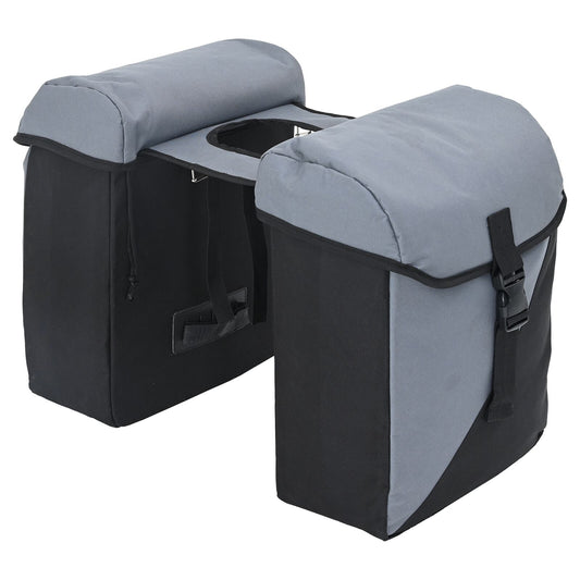 Borsa Pannier Per Bicicletta  Borse Doppie 35L Grigia
