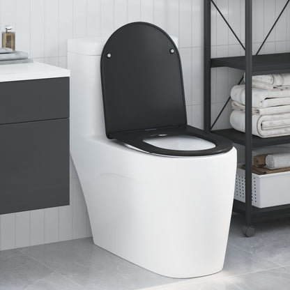 Seggiolino Per Toilette A Rilascio Rapido Con Chiusura Morbida - Duroplast, Nero