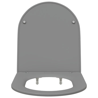Sedile Wc A Sgancio Rapido  Con Chiusura Morbida In Duroplast Grigio
