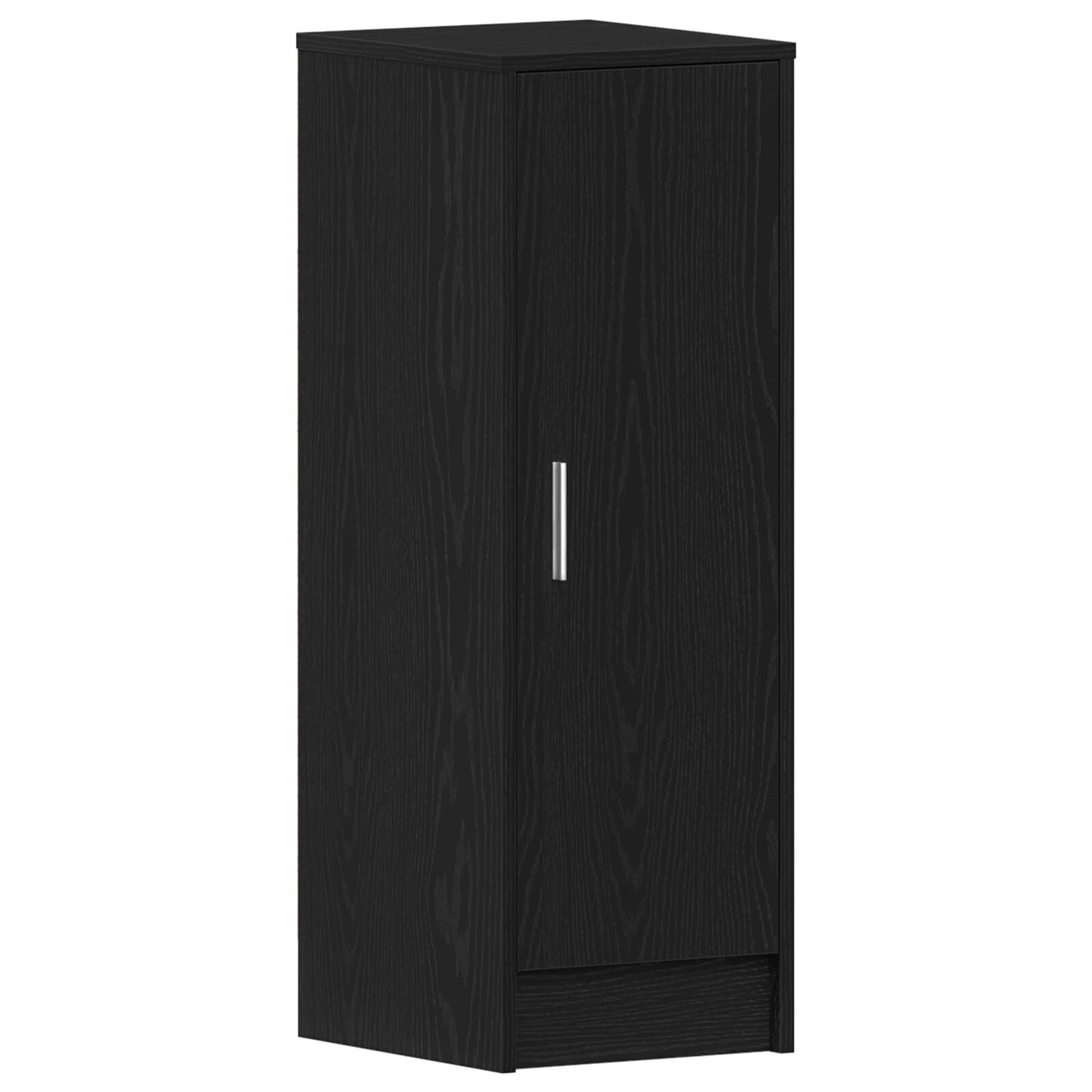 Armadio Per Scarpe  Nero Rovere 32X35X92 Cm In Legno Ingegnerizzato