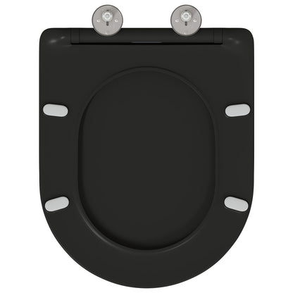 Seggiolino Per Toilette A Rilascio Rapido Con Chiusura Morbida - Duroplast, Nero