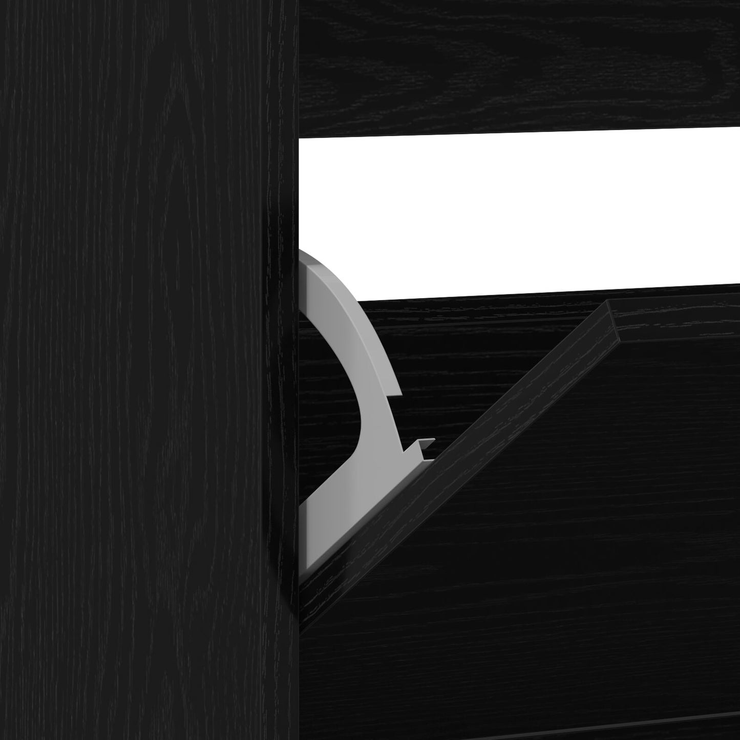 Scarpiera  Con Cassetto Flip In Rovere Nero 80X21X87,5 Cm