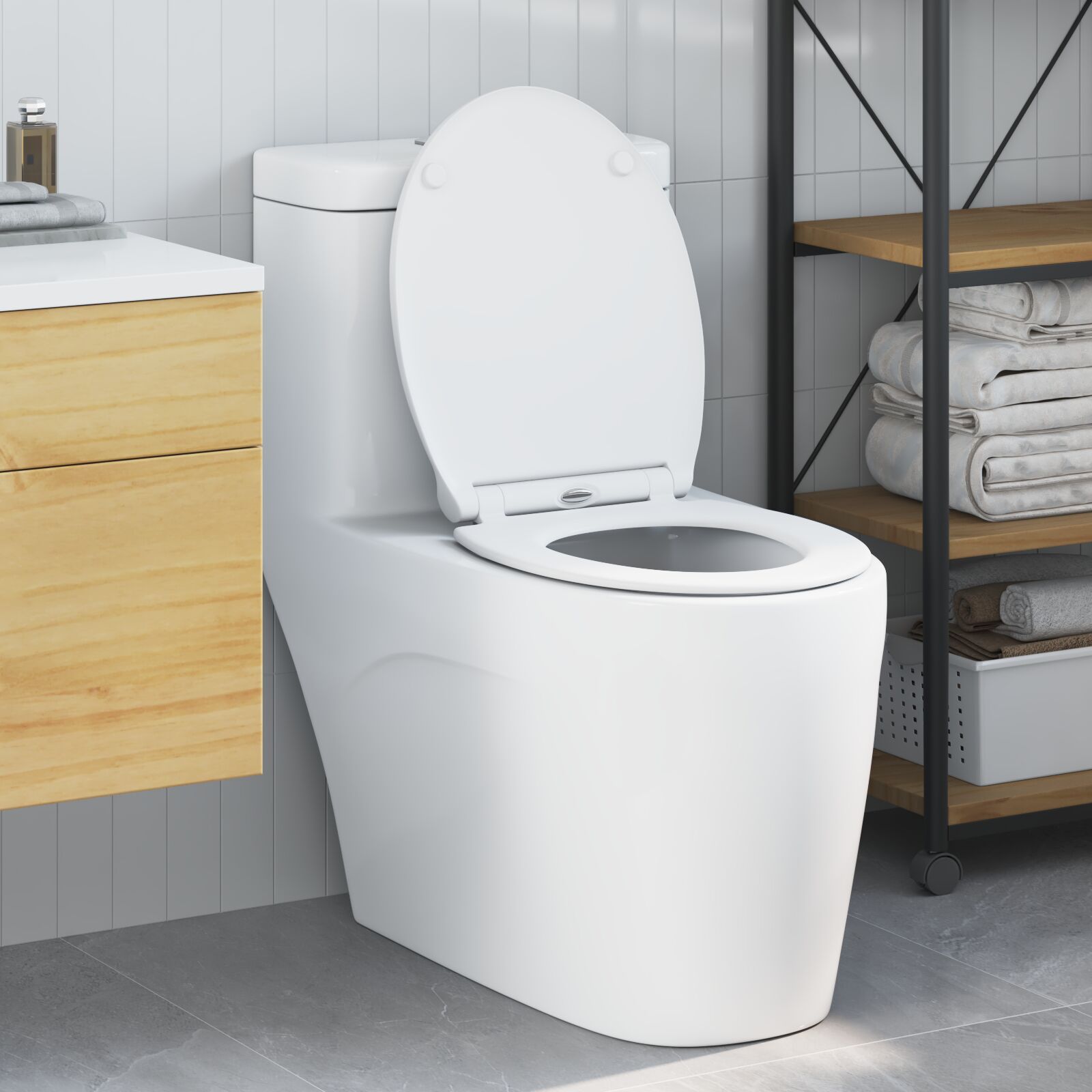 Toilette A Rilascio Rapido  Con Chiusura Morbida In Duroplast