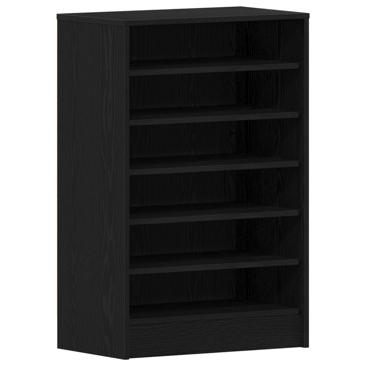 Mobile Per Scarpe  Nero Rovere 60X35X92 Cm In Legno Ingegnerizzato