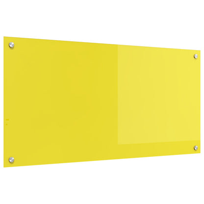 Schienale Da Cucina  Giallo 100X50X0,6 Cm In Vetro Temperato