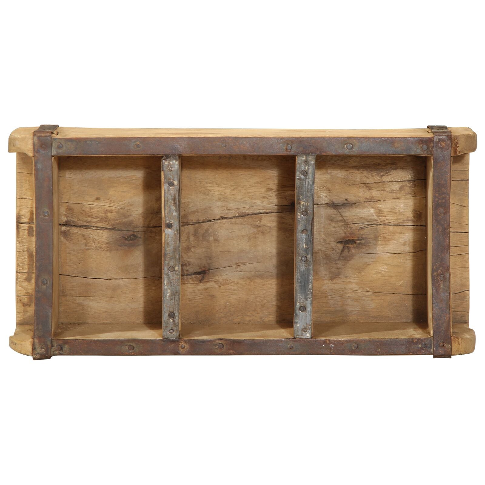 Set Di Vassoi  4 Pezzi 30X14X9 Cm In Legno Massiccio Recuperato