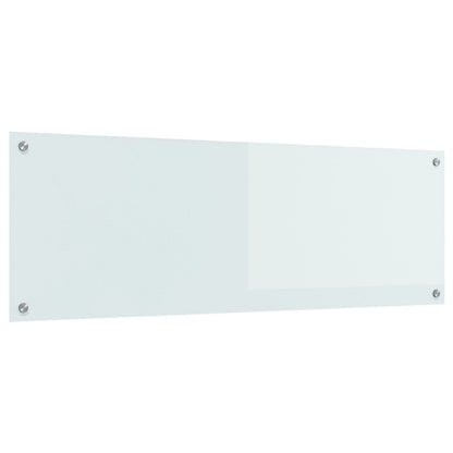 Schienale Da Cucina Bianco 120X40X0,6 Cm In Vetro Temperato