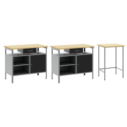 Set Di Panchine Da Lavoro In Acciaio Rosso Rosso